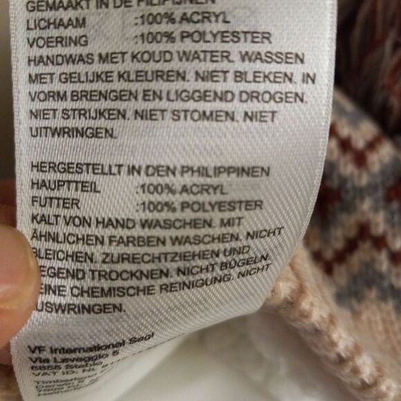 Timberland Beanie w/Inner lining Womens One Size Mauve Beanie Warm Pom Pom - Picture 6 of 11